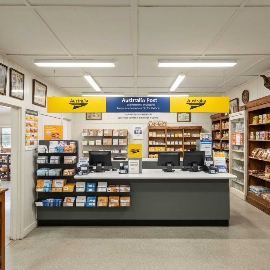 Australia Post licensed counter inside Tangambalanga General Store